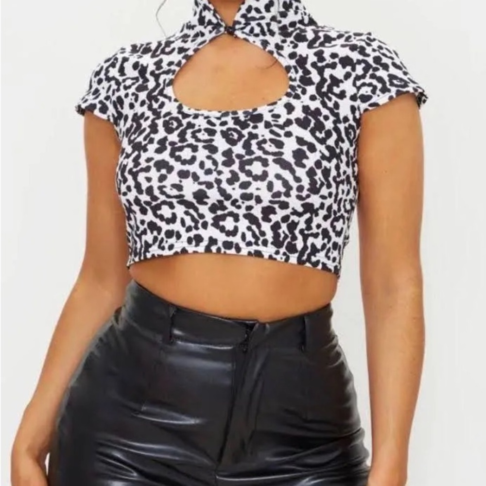 Cow print top